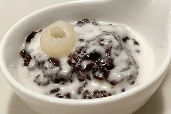 Black Sticky Rice Topped with Coconut Milk